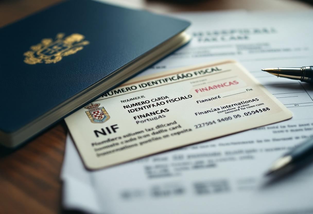 Portuguese NIF tax identification document with international passport for foreign property buyers